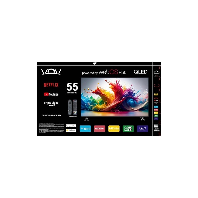 TV 55" VOV DIGITAL VLED-WB5524QLED QLED WEB OS LG DVB T2/S2 WIFI