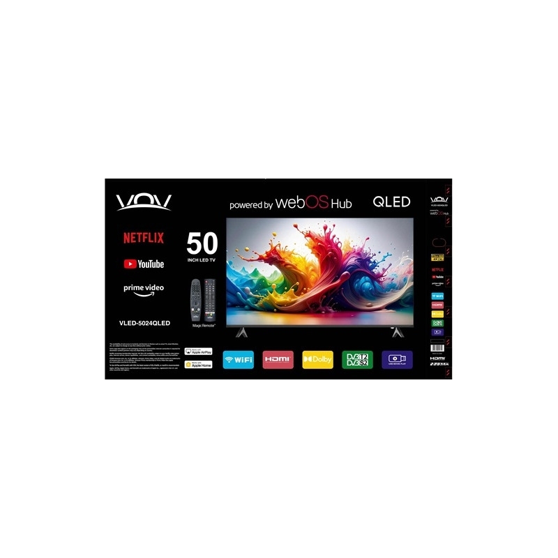 TV 65" VOV DIGITAL VLED-WB6524QLED QLED WEB OS LG DVB T2/S2 WIFI